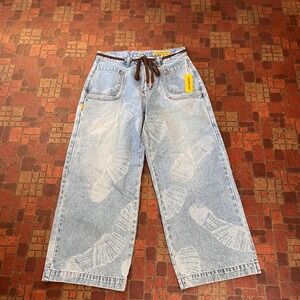 NWT Round Two wide leg skater jeans